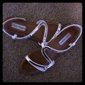 White and silver sandals